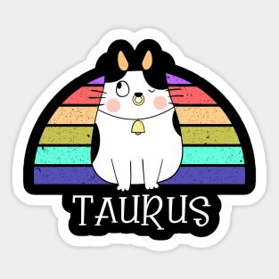 Cat Horoscope Taurus Sticker